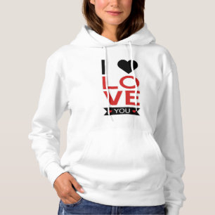 Valentine's Day Heart Love Couples Cute Gift Idea Hoodie