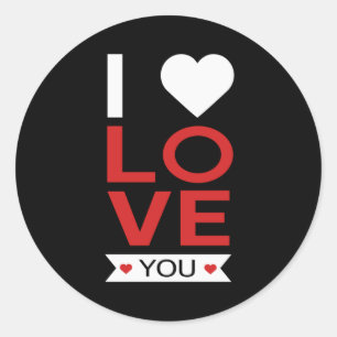 Valentine's Day Heart Love Couples Funny Gift Idea Classic Round Sticker