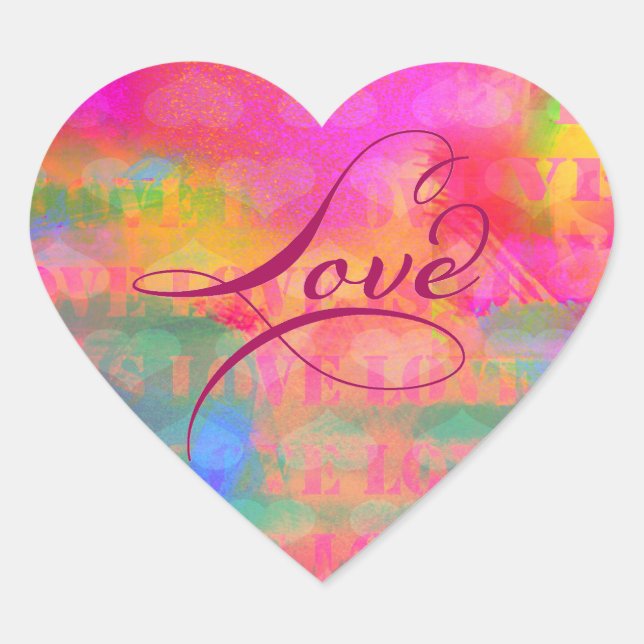 Valentine's Day Heart Love Heart Sticker (Front)