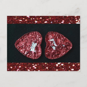 Valentine's Day Heart Parties scintillant Carte po