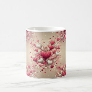 valentine's day heart patterned coffee mug