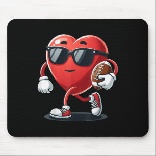 Valentines Day Heart Playing Football Boys Girls K Mouse Pad