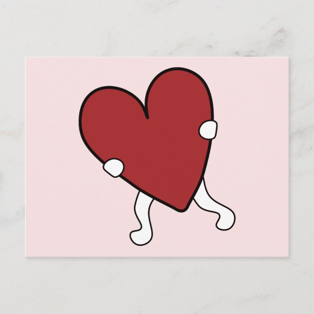 Valentines Day Heart Postcard (Front)