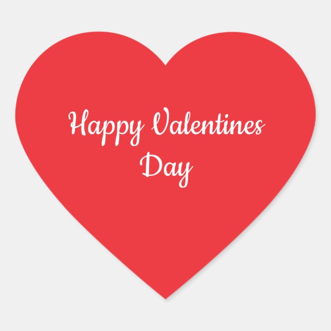Valentines Day Heart Red Colourful Romatic 2025 Sticker (Front)