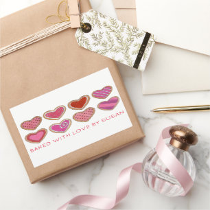 Valentine's Day Heart Sugar Cookies Baked By Sticker