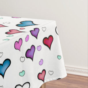 Valentine's Day heart  Tablecloth