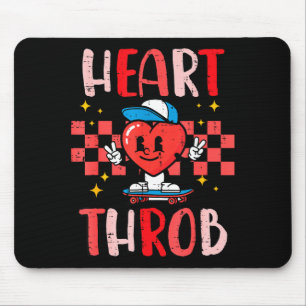 Valentines Day Heart Throb Skateboard Cute Toddler Mouse Pad