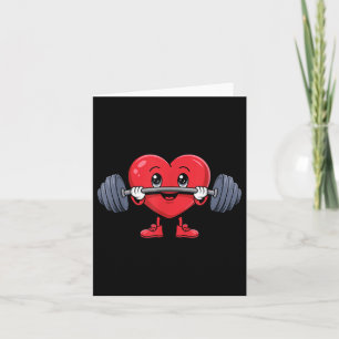 Valentines Day Heart Weightlifting Funny Deadlift  Card