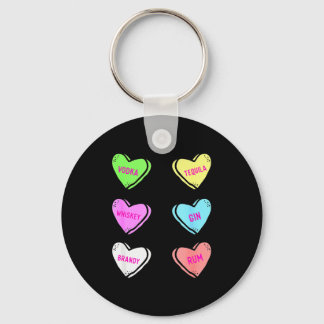 Valentines Day Hearts Drinking Liquor Lovers Anti  Keychain
