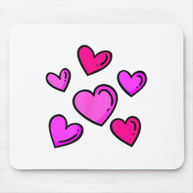 Valentines Day Hearts Love Graphic  Mouse Pad (Front)