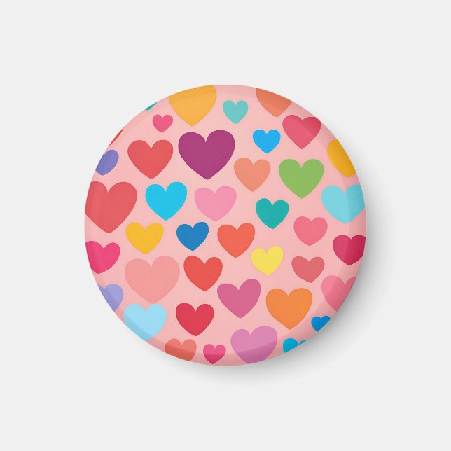 Valentine's Day Hearts Magnet (Front)