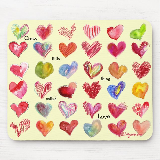 Valentines Day Hearts Mouspad Mouse Pad (Front)