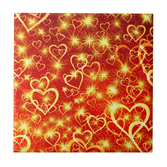 Valentine's Day Hearts Pattern-25022 Tile (Front)