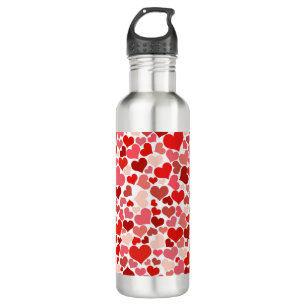 Valentine's Day Hearts Pattern 710 Ml Water Bottle