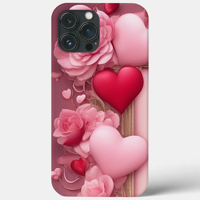 Valentine's Day Hearts Phone Case (Back)