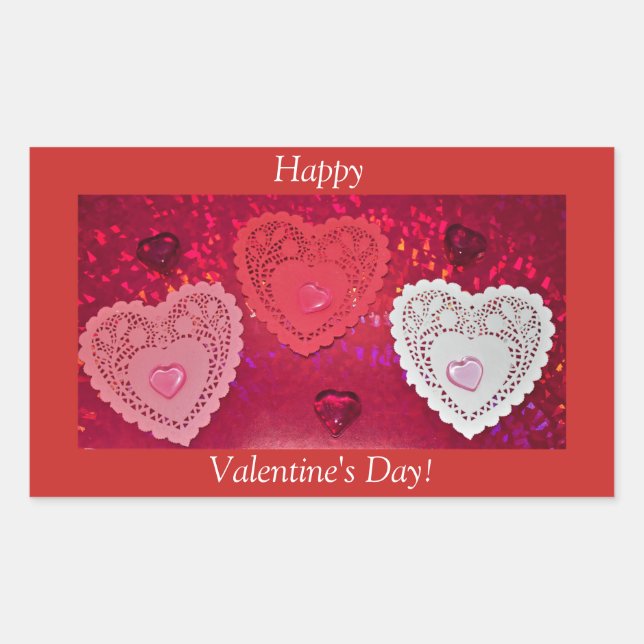 Valentine's Day Hearts Stickers (Front)