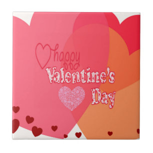 Valentines Day Hearts Tile
