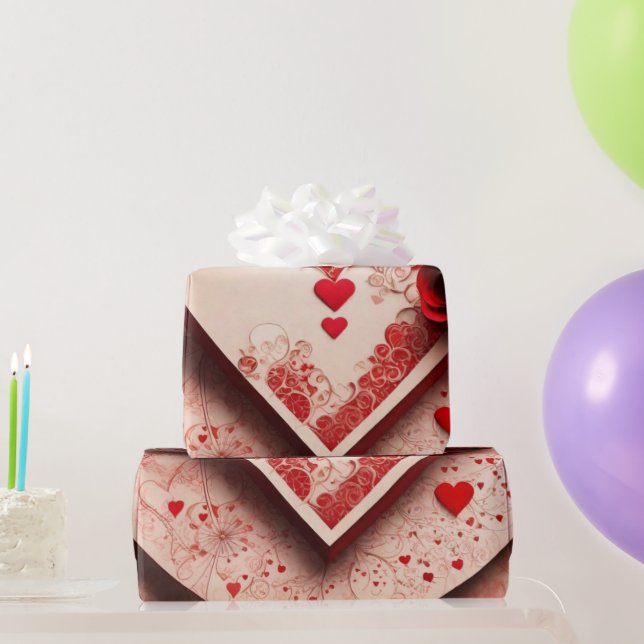 Valentine's day hearts  Wrapping Paper (Party Gifts)