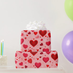 Valentine's day hearts Wrapping Paper