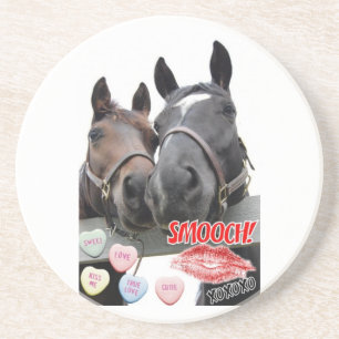 Valentine's Day Horses Coaster