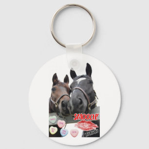 Valentine's Day Horses Keychain