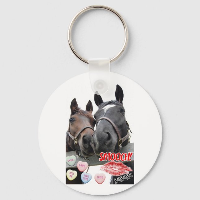 Valentine's Day Horses Keychain (Front)