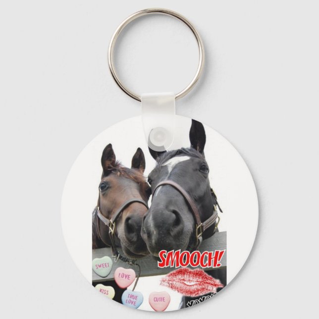 Valentine's Day Horses Keychain (Front)