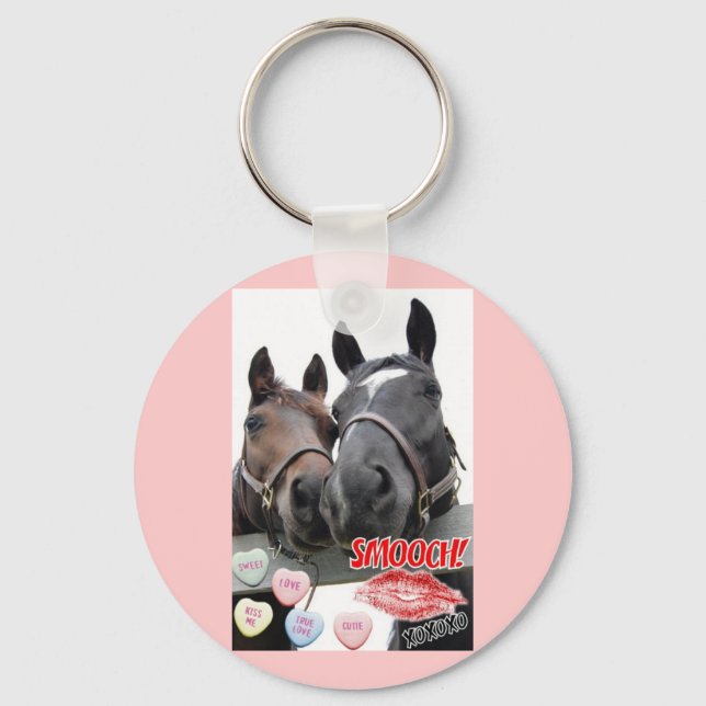 Valentine's Day Horses Keychain (Front)