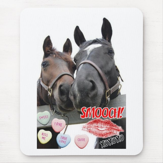 Valentine's Day Horses Mouse Pad (Front)