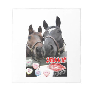 Valentine's Day Horses Notepad