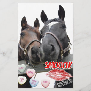 Valentine's Day Horses Stationery