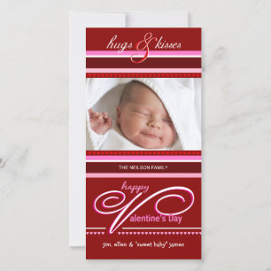 Valentine's Day - Hugs & Kisses Photo Cards
