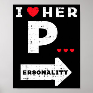 Valentines Day I Love Her Ity Matching Couple Men  Poster