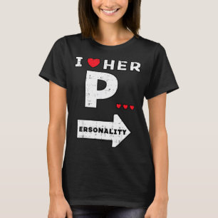 Valentines Day I Love Her Ity Matching Couple Men  T-Shirt