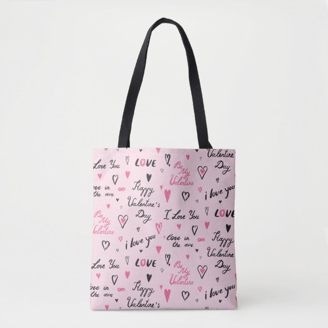 Valentine's Day: 'I Love You' Background. Tote Bag (Front)