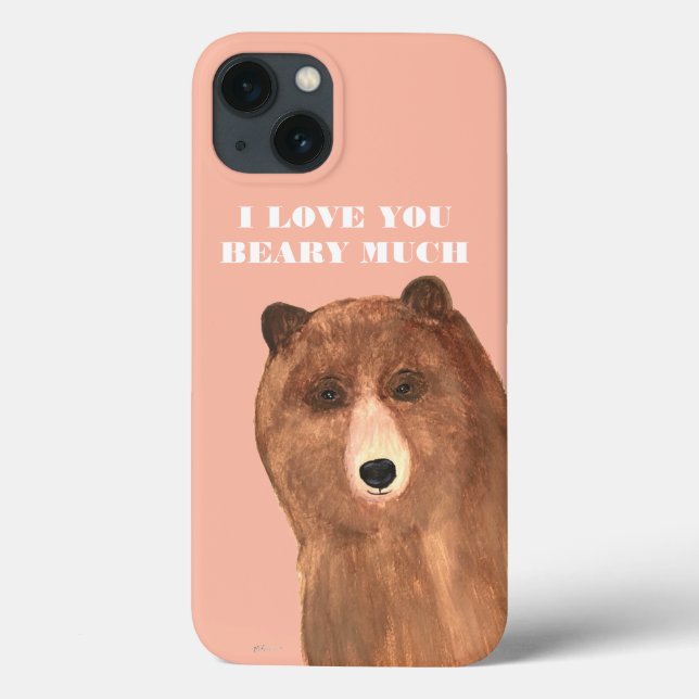 Valentines Day I Love You Beary Much Case-Mate iPhone Case (Back)