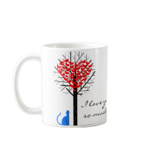 Valentine's Day "I love you" Cat Coffee Mug