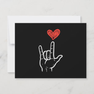 Valentines Day I Love You Hand Sign ASL Heart Wome