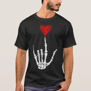 Valentines Day I Love You Hand Sign Asl Heart Wome T-Shirt