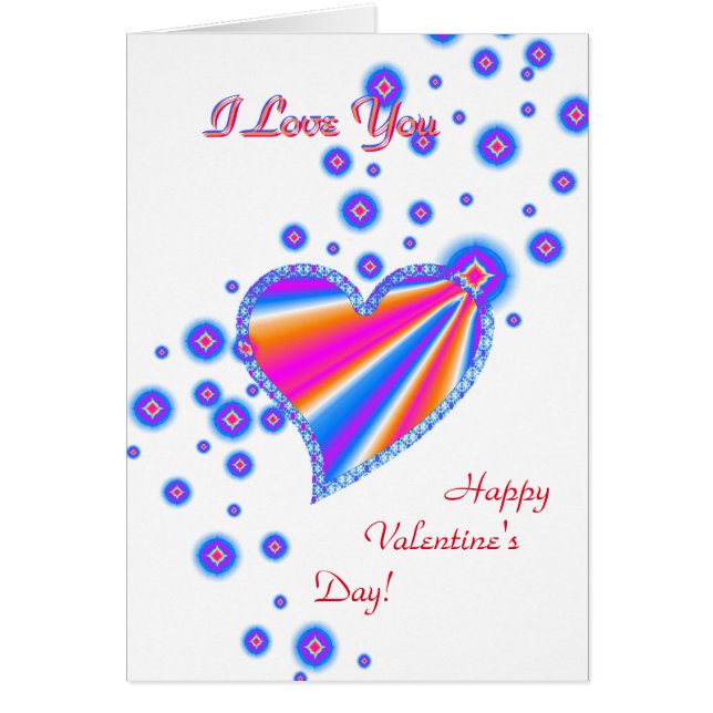 Valentine's Day , I Love You , Rainbow Heart (Front)