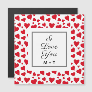 Valentines Day I Love You Red Hearts Personalized