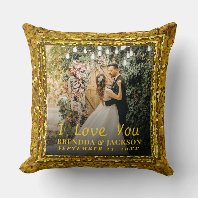 Valentine's Day I Love You Throw Pillow (Front)