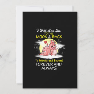 Valentines Day I Will Love You To The Moon And Bac Holiday Card