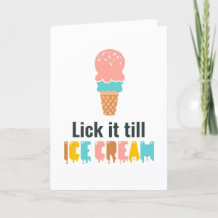 Valentine's Day Ice Cream Joke Funny Holiday Card