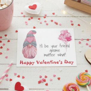Valentine's Day I'll be Your Friend Gnome Matter Postcard
