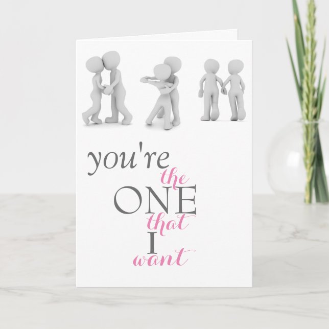 Valentine's Day Illustration Greeting Card (Front)