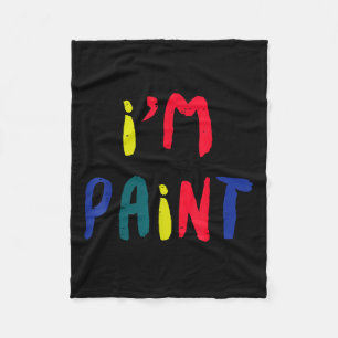 Valentines Day Im Paint Funny Matching Couples Wom Fleece Blanket