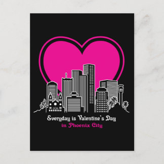Valentine's Day in Phoenix City Postcard
