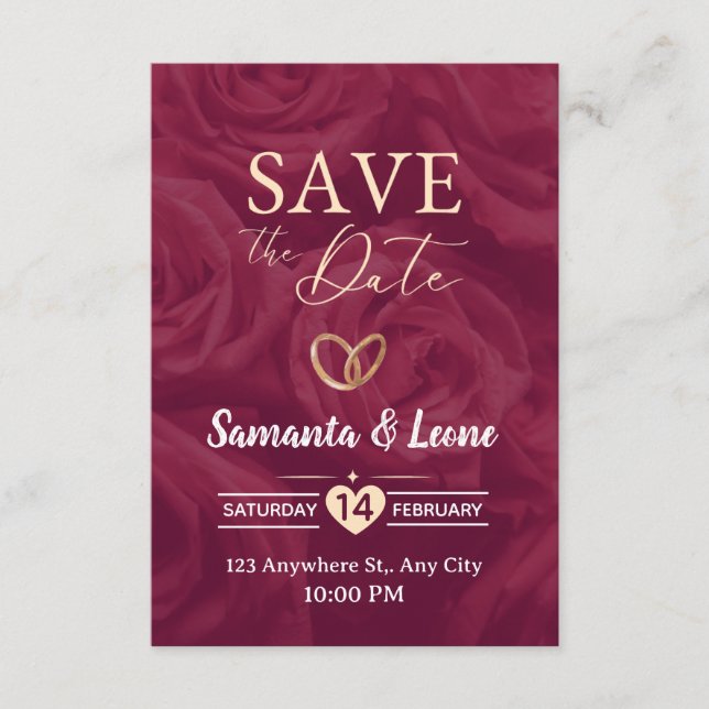 Valentine's Day Invitation Card (Front)