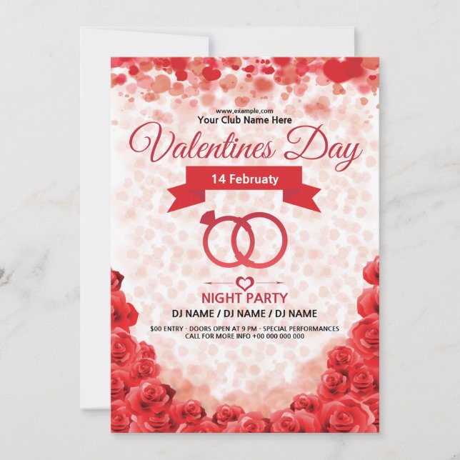Valentine's Day Invitation Flyer (Front)